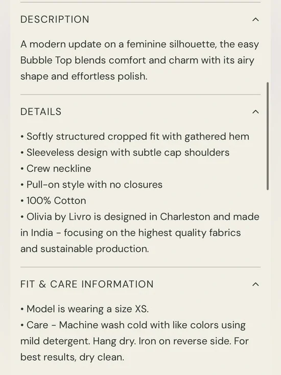 NWT Olivia By Livro Bubble Top - Picture 9 of 9